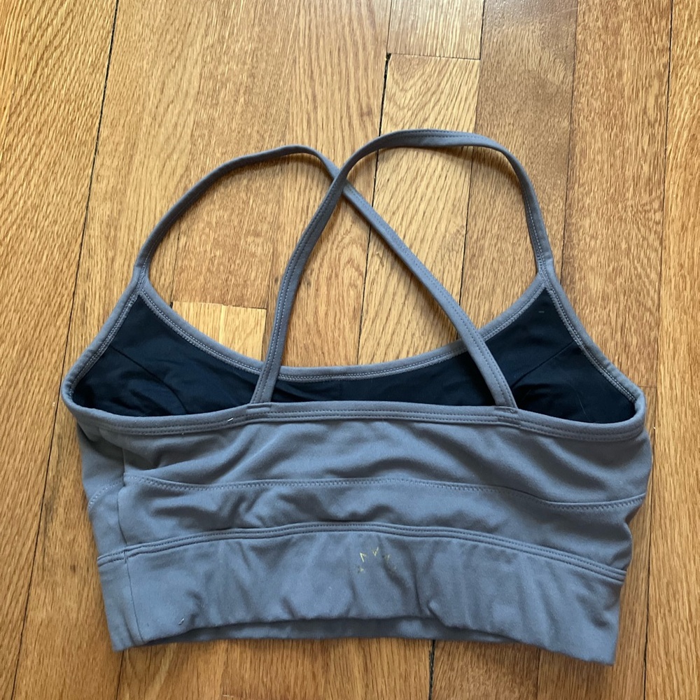 Varley Grey Strappy Bralette/ Sports Bra, “Let’s Move Irena Bra” - Picture 6 of 6